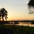 Sunrise across the pool and Zambezi 